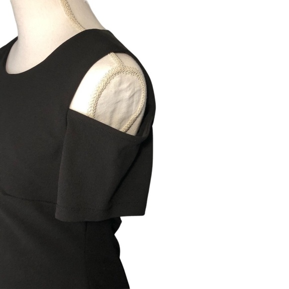 Tommy Hilfiger Cold Shoulder Short Sleeve Dress Black Size 6 - Picture 2 of 5